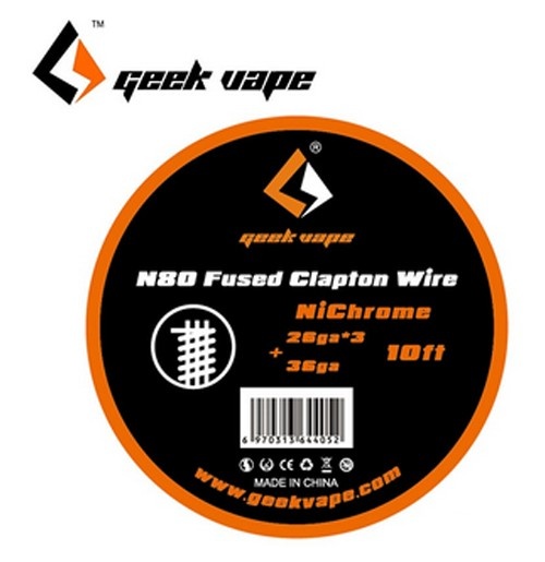 GeekVape Σύρμα  N80 26ga*3+36ga Fused Clapton Wire  ZN207 (3m)